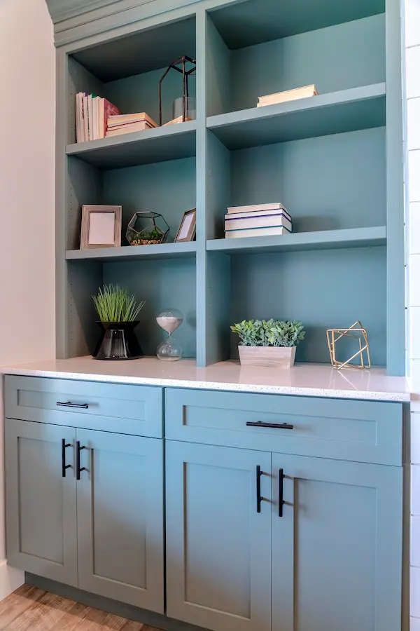 Blue Cabinets. Blue Cabinets.